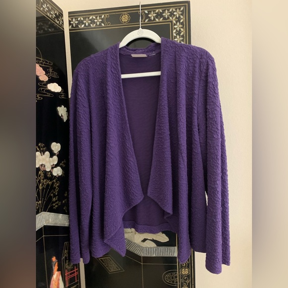 Chico's Jackets & Blazers - Chicos woman’s purple drape front type jacket.